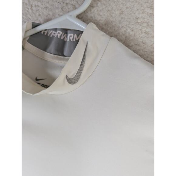 Nike Pro Combat Shirt Mens Medium White Hyperwarm Dri Fit Fitted 479925-100 - Picture 8 of 16